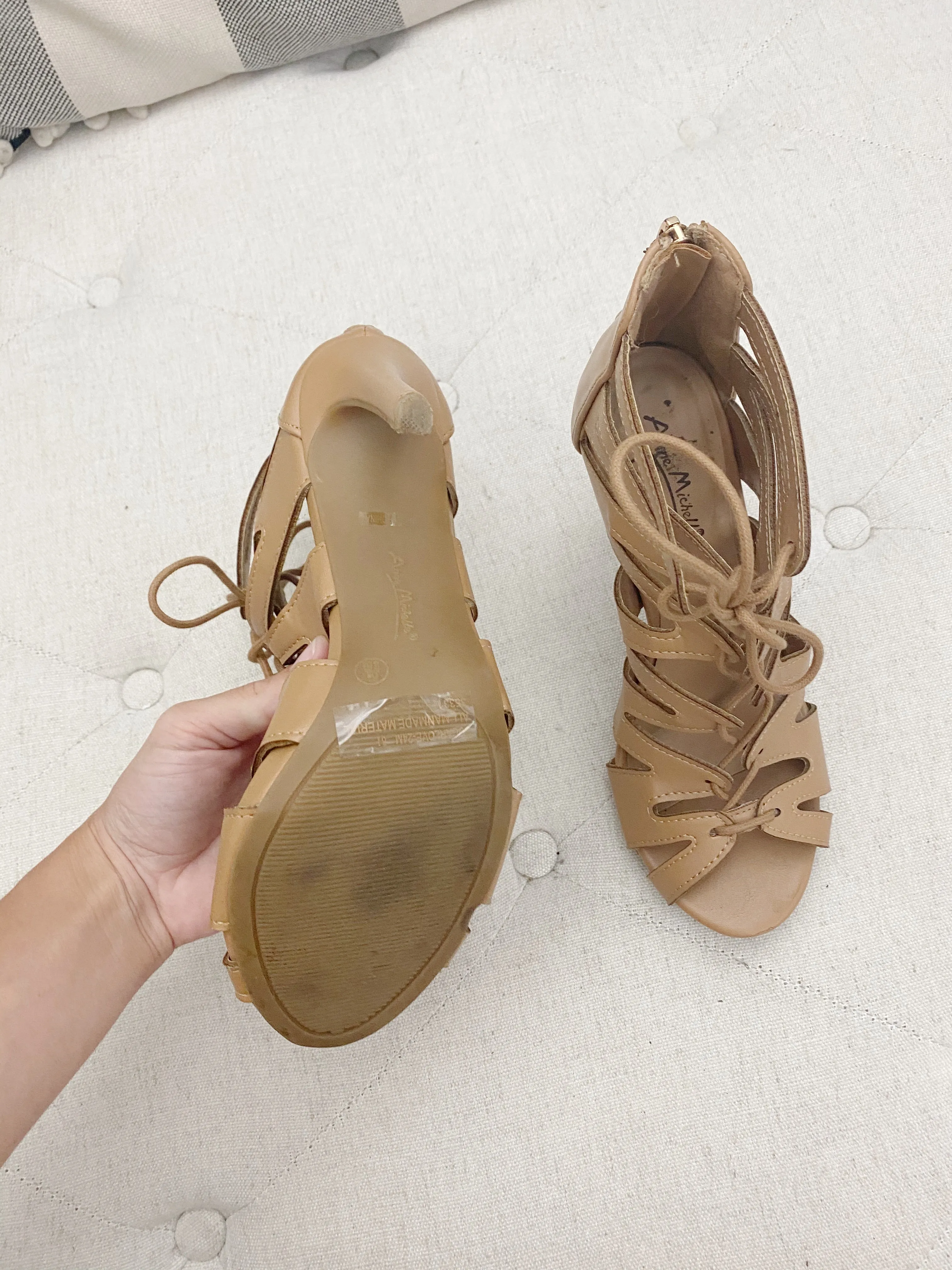 Anne Michelle Tan Heels size 6.5