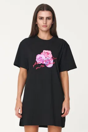 BELLA TEE DRESS ROSE LOVE