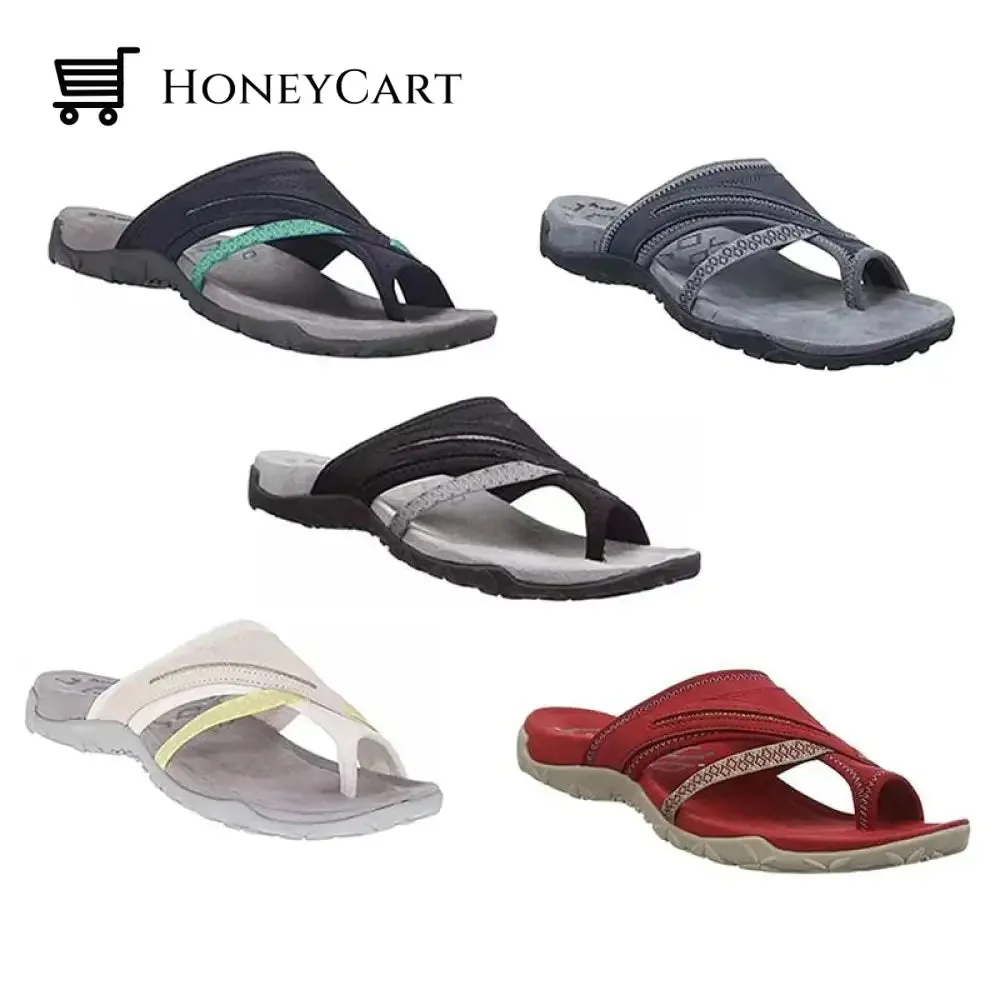 Breathable Mesh-And-Leather Sandals