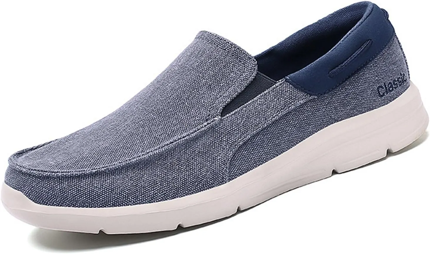 Canvas Men's Loafers & Slip-Ons,Casual Comfy Lightweight Mens Boat Shoes,Casual Breathable Mesh Deck Shoes Mens,All Weather Rubber Soles