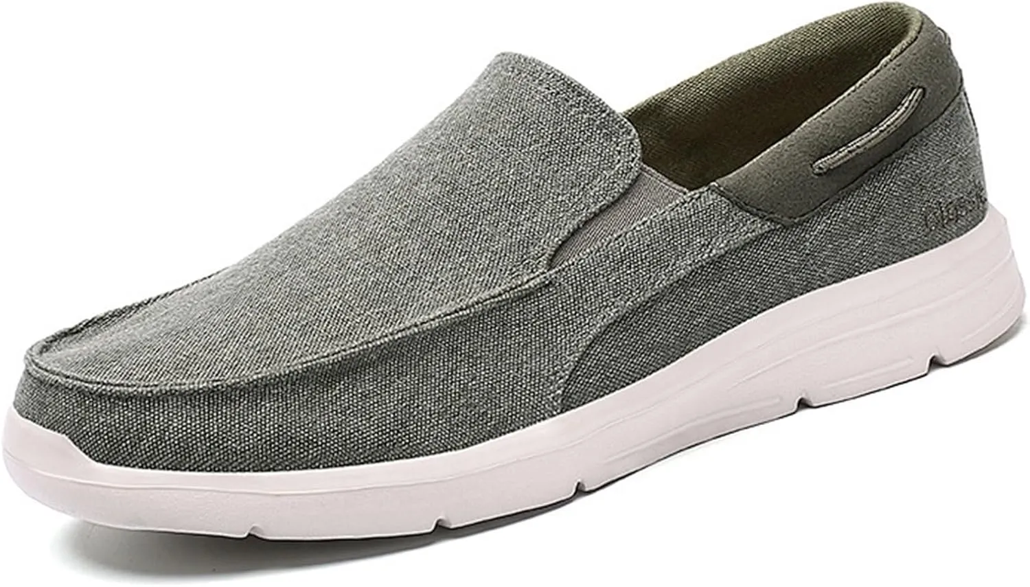 Canvas Men's Loafers & Slip-Ons,Casual Comfy Lightweight Mens Boat Shoes,Casual Breathable Mesh Deck Shoes Mens,All Weather Rubber Soles