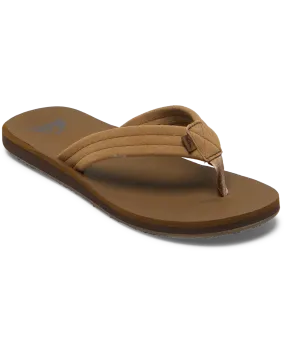 Carver Suede Core Flip Flops in Tan