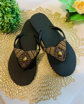 casual decorated flipflops