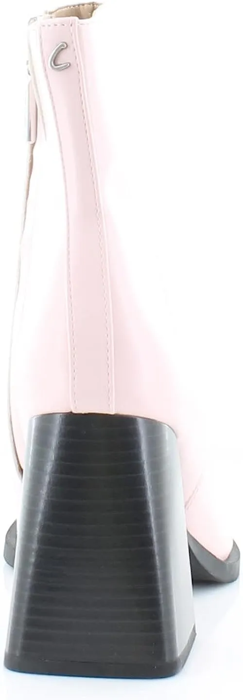 Circus by Sam Edelman Nessie Ballet Pink Square Toe Side Zipper Heel Ankle Boots