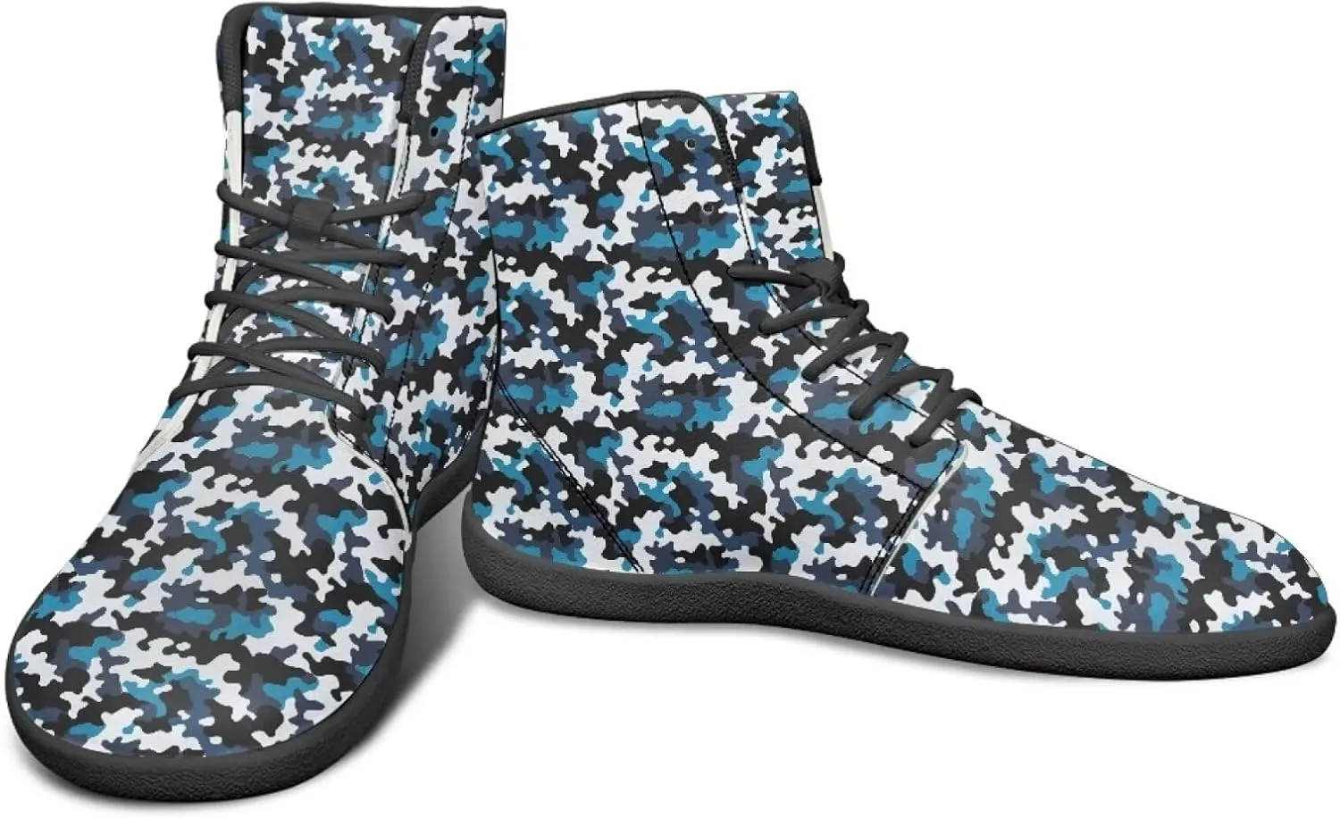 Classic Camo Unisex High top Sneakers Womens Classic High Tops Leather Shoes Wide Toe Barefoot Sneakers for Men