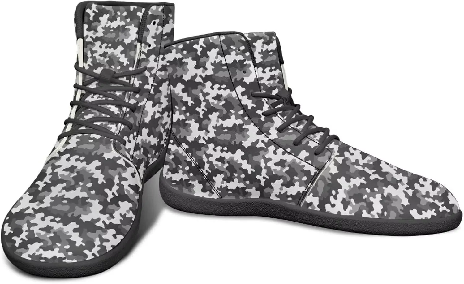 Classic Camo Unisex High top Sneakers Womens Classic High Tops Leather Shoes Wide Toe Barefoot Sneakers for Men
