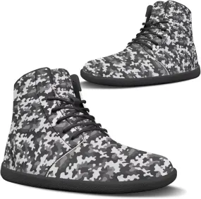 Classic Camo Unisex High top Sneakers Womens Classic High Tops Leather Shoes Wide Toe Barefoot Sneakers for Men
