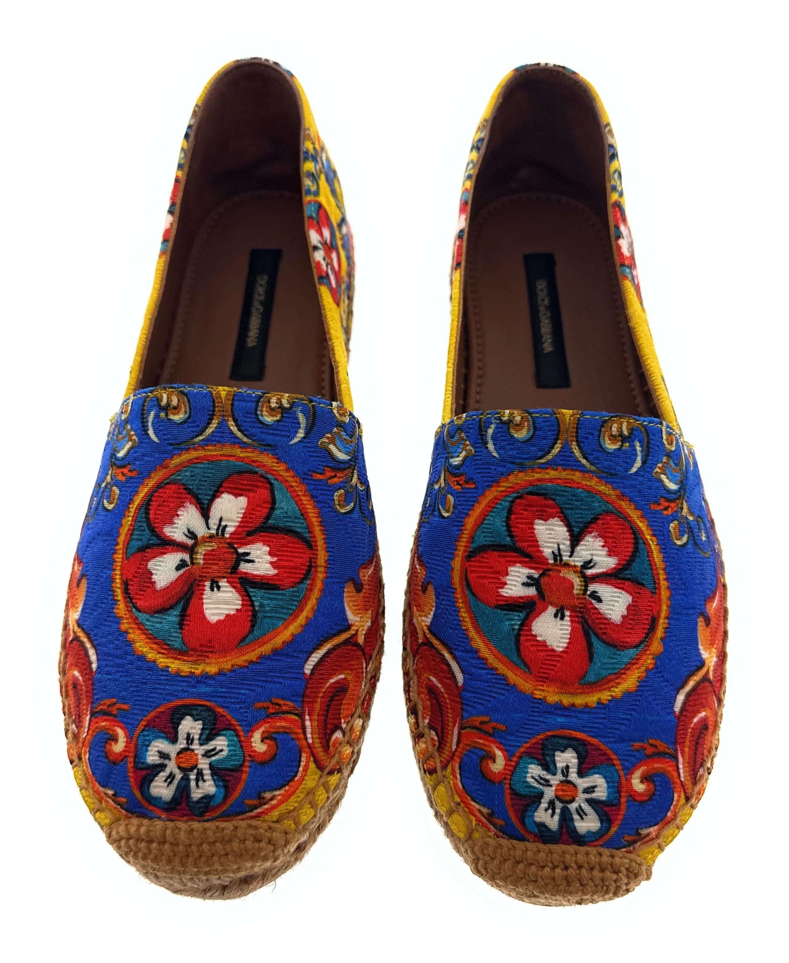 Dolce & Gabbana Multicolor Classic Tile Print Espadrilles-EU36
