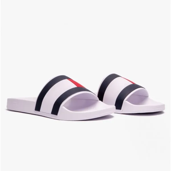 FLAG Mens Poolside Logo Sliders Desert White