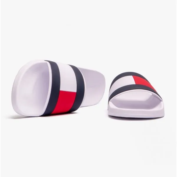 FLAG Mens Poolside Logo Sliders Desert White