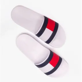 FLAG Mens Poolside Logo Sliders Desert White