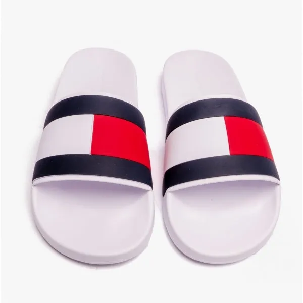 FLAG Mens Poolside Logo Sliders Desert White
