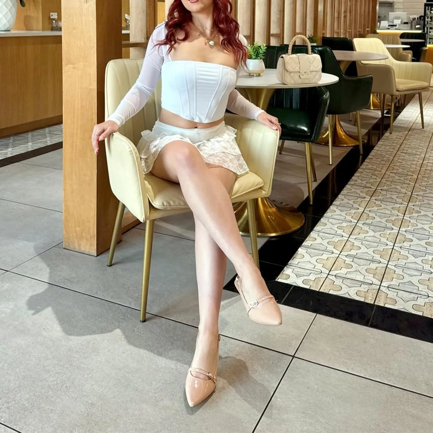 JENN ARDOR Women's Slingback Kitten Heels Pointed Closed Toe Buckle Strap Stiletto Sandals Comfortable Dress Shoes Low Heeled Wedding Work Pumps