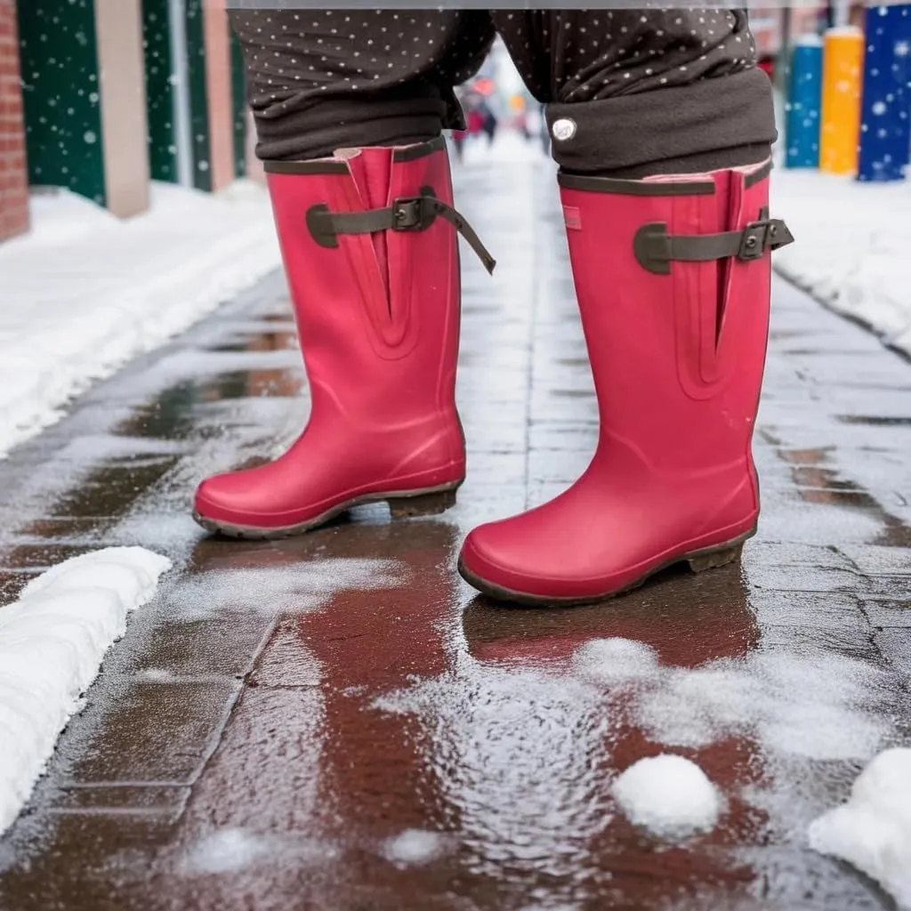 Jileon Extra Wide Calf Rain Boots - Ideal for Wide Feet, Ankles & Calves - Fit 16 to 23 Calves - Durable & Waterproof