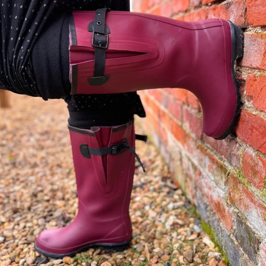 Jileon Extra Wide Calf Rain Boots - Ideal for Wide Feet, Ankles & Calves - Fit 16 to 23 Calves - Durable & Waterproof