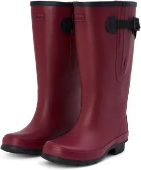 Jileon Extra Wide Calf Rain Boots - Ideal for Wide Feet, Ankles & Calves - Fit 16 to 23 Calves - Durable & Waterproof