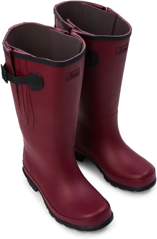 Jileon Extra Wide Calf Rain Boots - Ideal for Wide Feet, Ankles & Calves - Fit 16 to 23 Calves - Durable & Waterproof