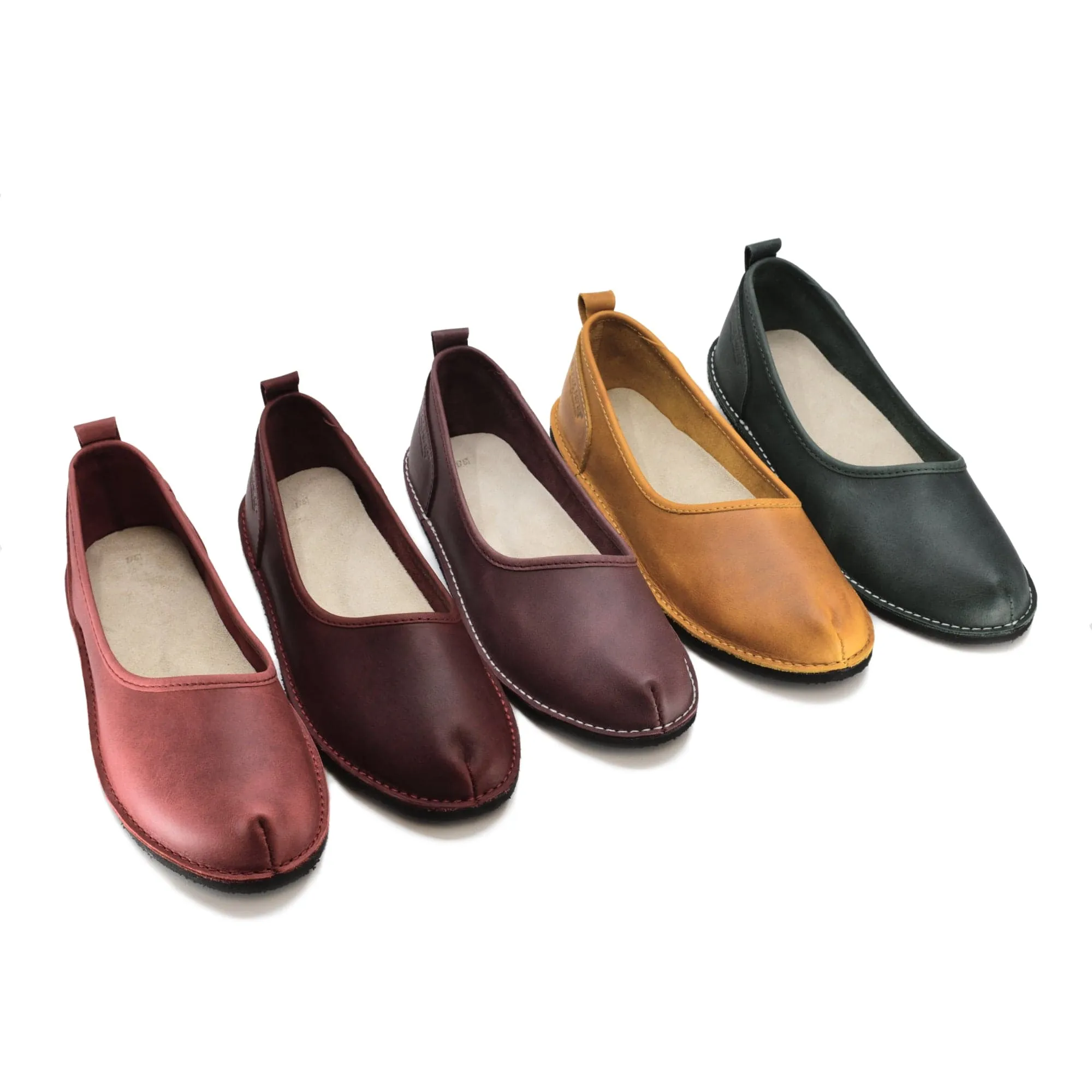Kuutsid Leather Flats - Dark Green