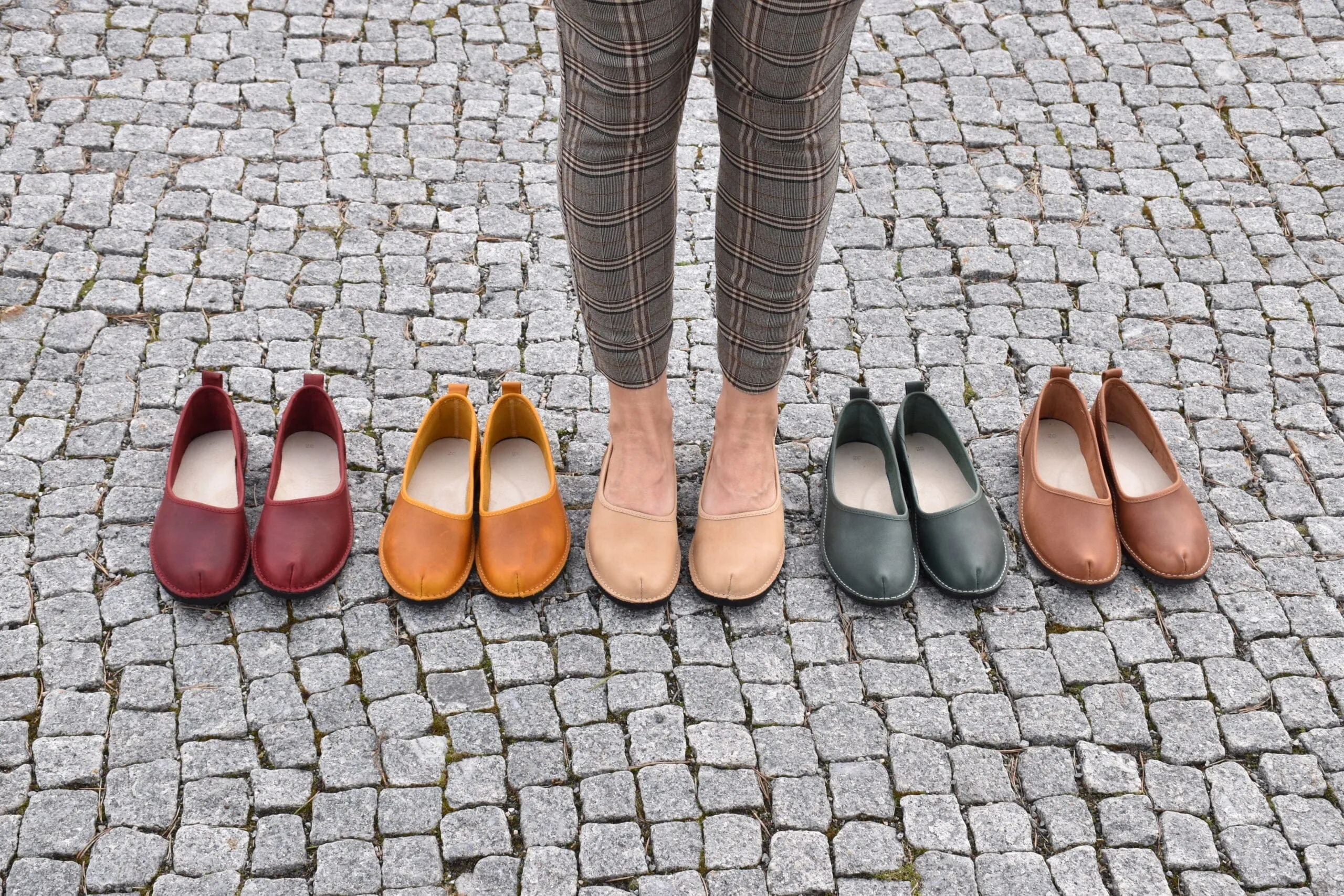 Kuutsid Leather Flats - Dark Green