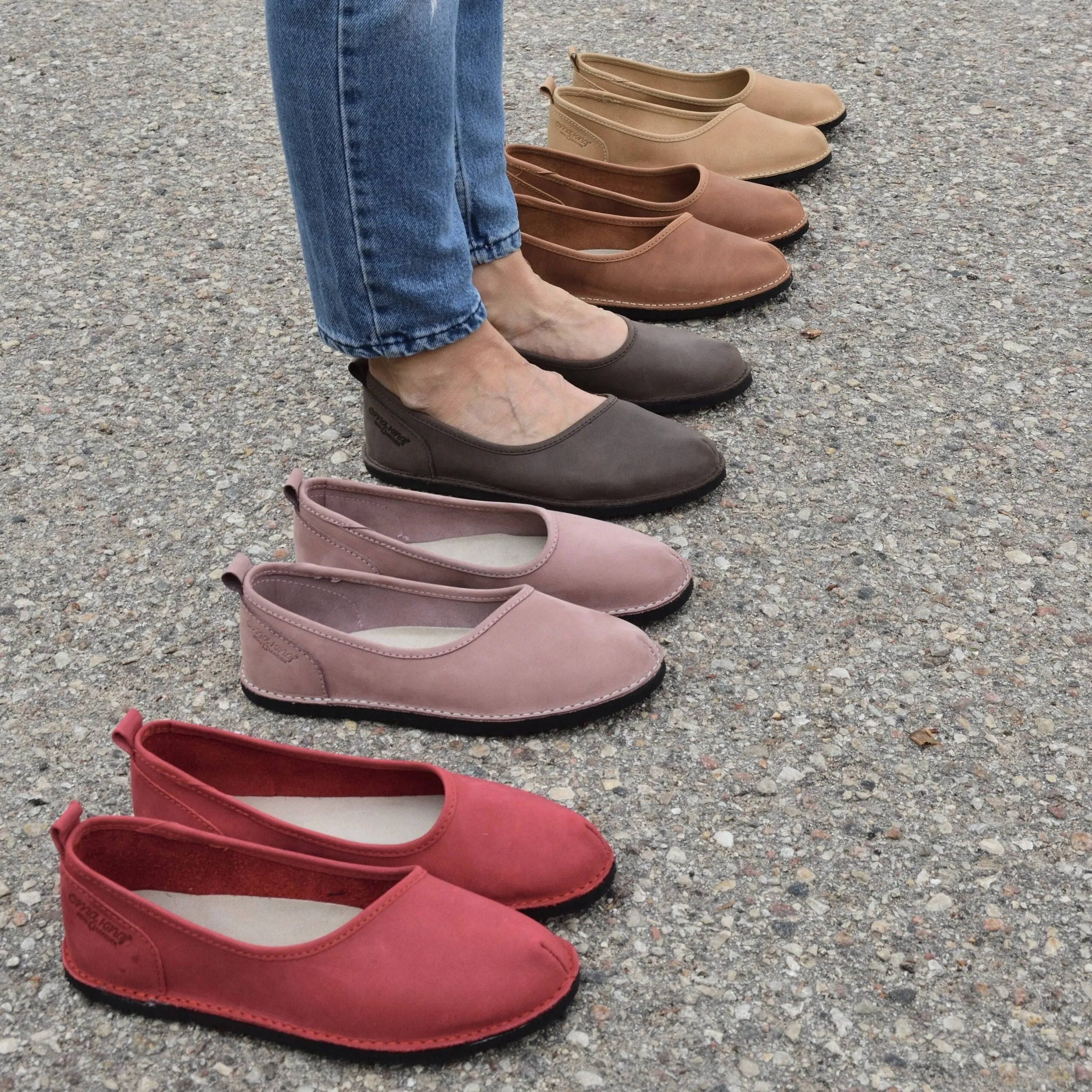 Kuutsid Leather Flats - Dark Green