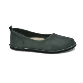 Kuutsid Leather Flats - Dark Green