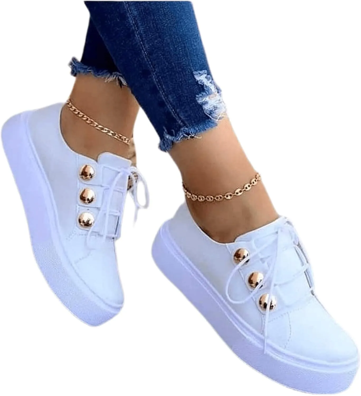 Ladmiple Shoes For Women Sneakers Trendy Low Top Slip On Casual Canvas Walking Shoes Dressy Summer Fashion Flats Loafers