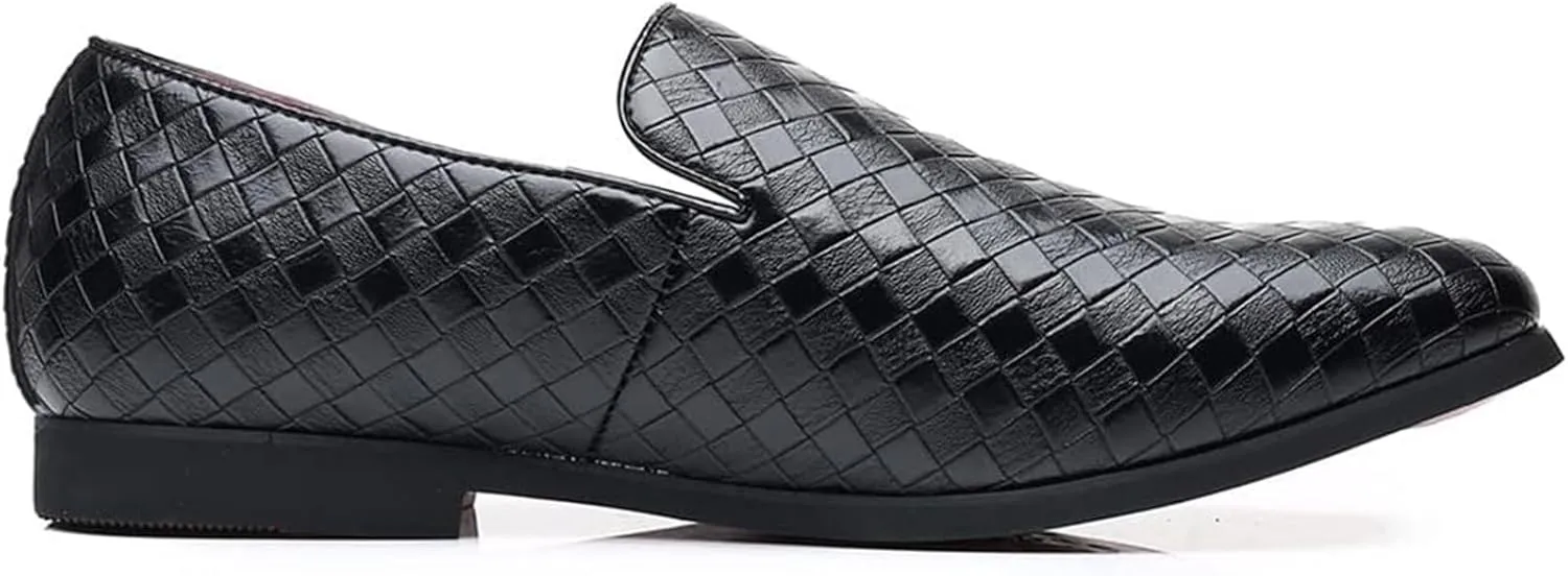 Men's Loafers Dress Casual Easy Slip-On Leather Formal Lightweight Driving Walking Shoes for Business Casual Work Outdoor Dating