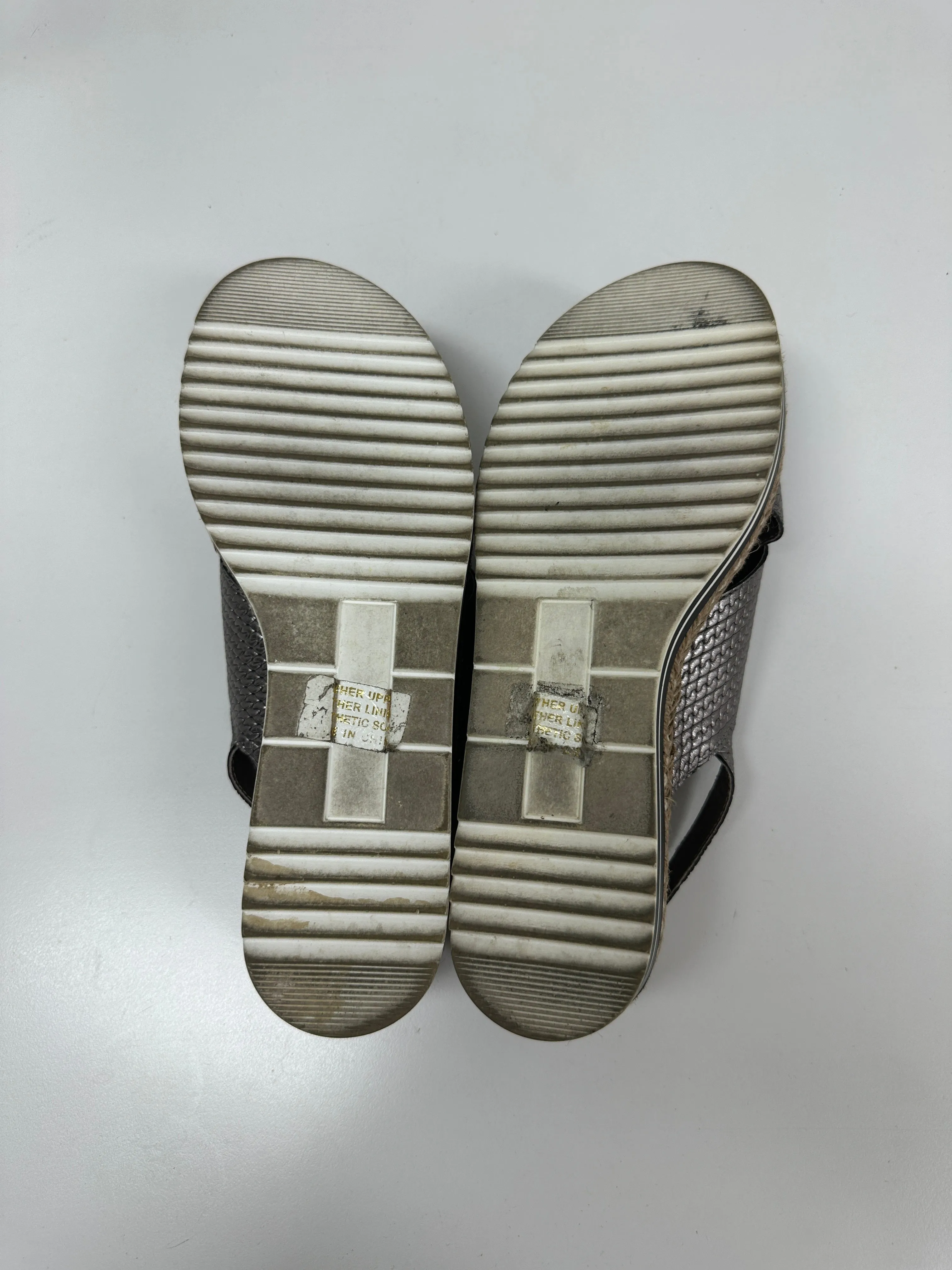 Metallic Bronze Flat Leather Sandals