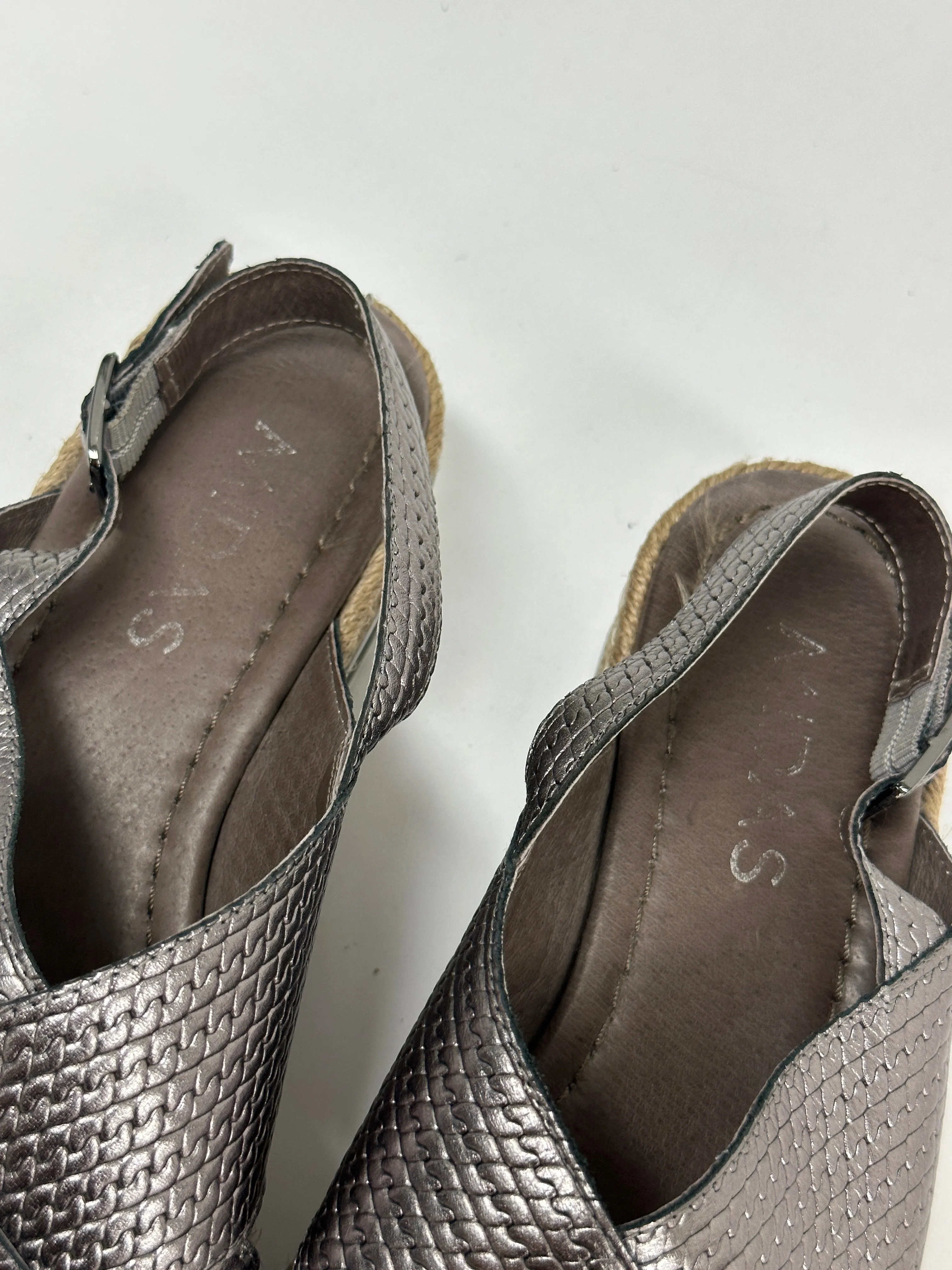 Metallic Bronze Flat Leather Sandals