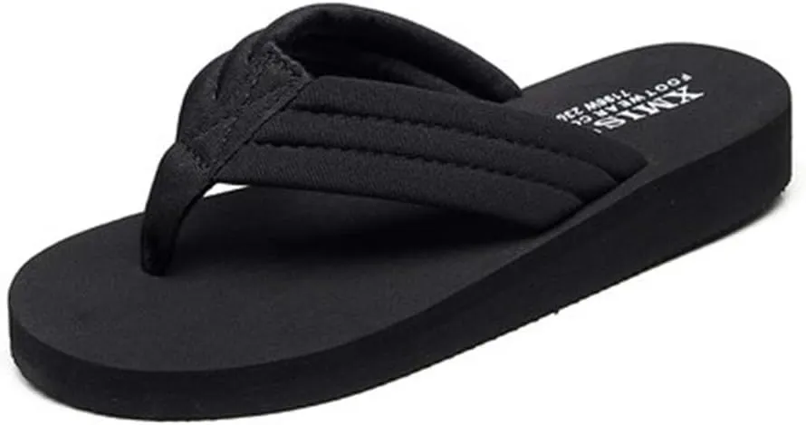 MIOKE Women's Summer Beach Flat Flipflops Sandals Comfort Soft Slip On Anti-Slip Casual Pool Thong Sandal