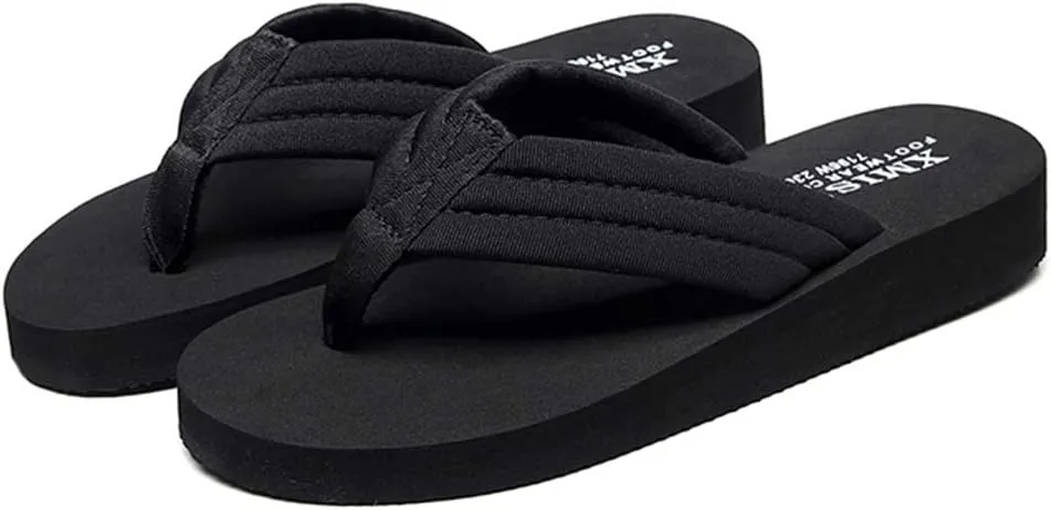 MIOKE Women's Summer Beach Flat Flipflops Sandals Comfort Soft Slip On Anti-Slip Casual Pool Thong Sandal
