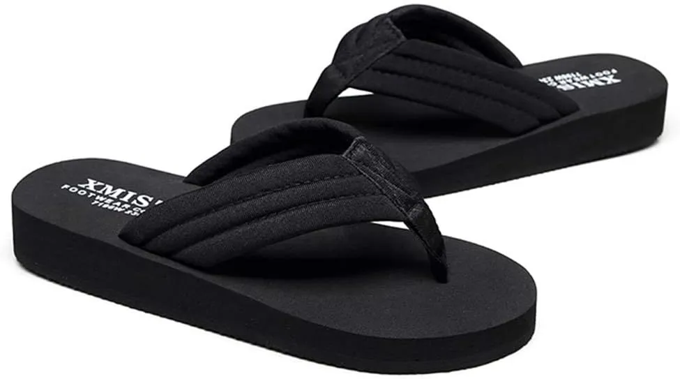 MIOKE Women's Summer Beach Flat Flipflops Sandals Comfort Soft Slip On Anti-Slip Casual Pool Thong Sandal