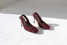 No. 21 Braided Rope Knit Slingback Luxury Designer Heels ~ Euro 40 [RRP 1200]