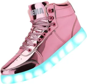 Odema V3 Aurora Unisex High Top Light Up Shoes, Sneakers with Lights for Men，Women, Led Light Shoes,USB Charging Glowing Shoes for Teens