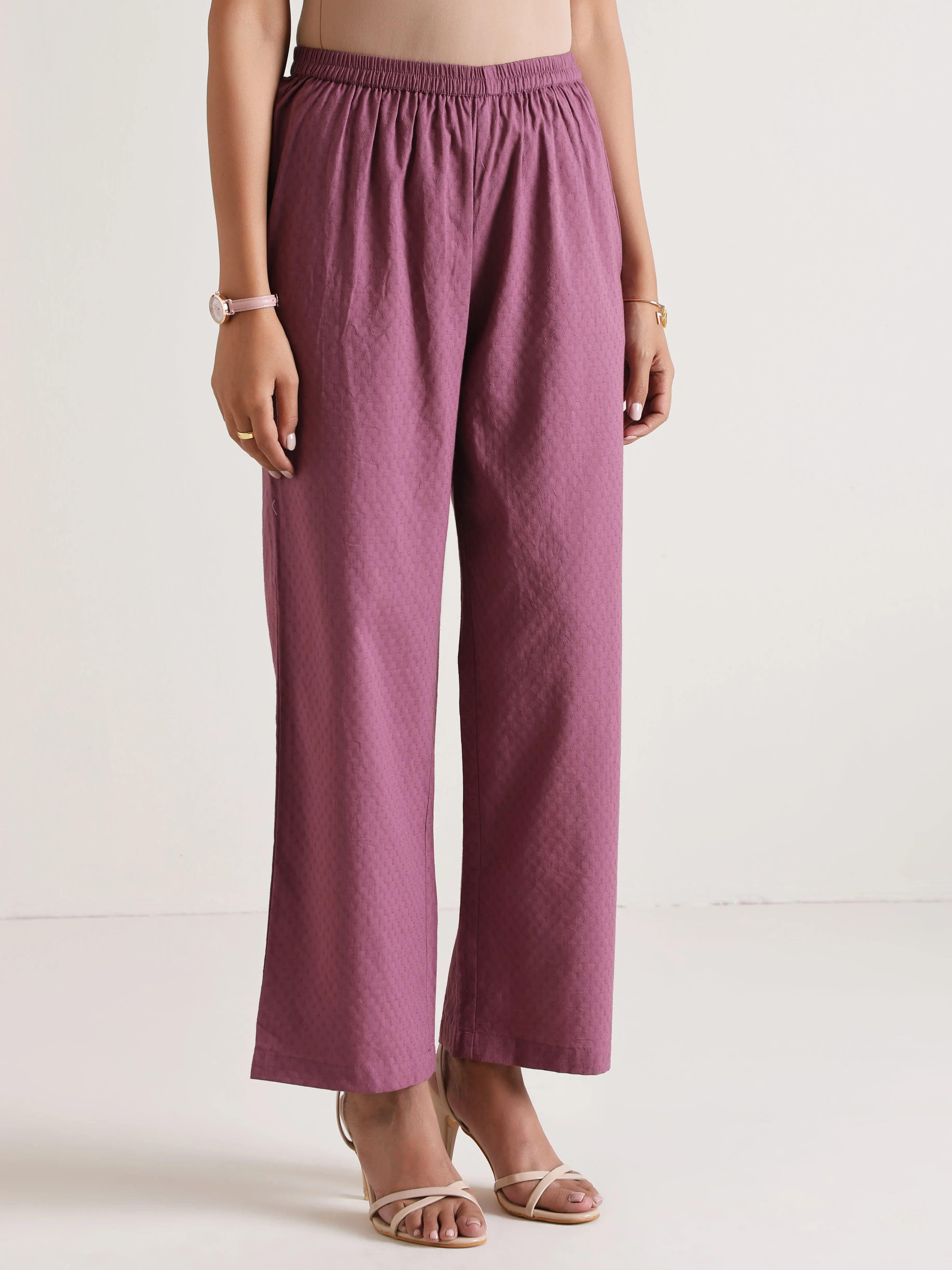 Orchid Overlap Pleat Kurta Pant Set