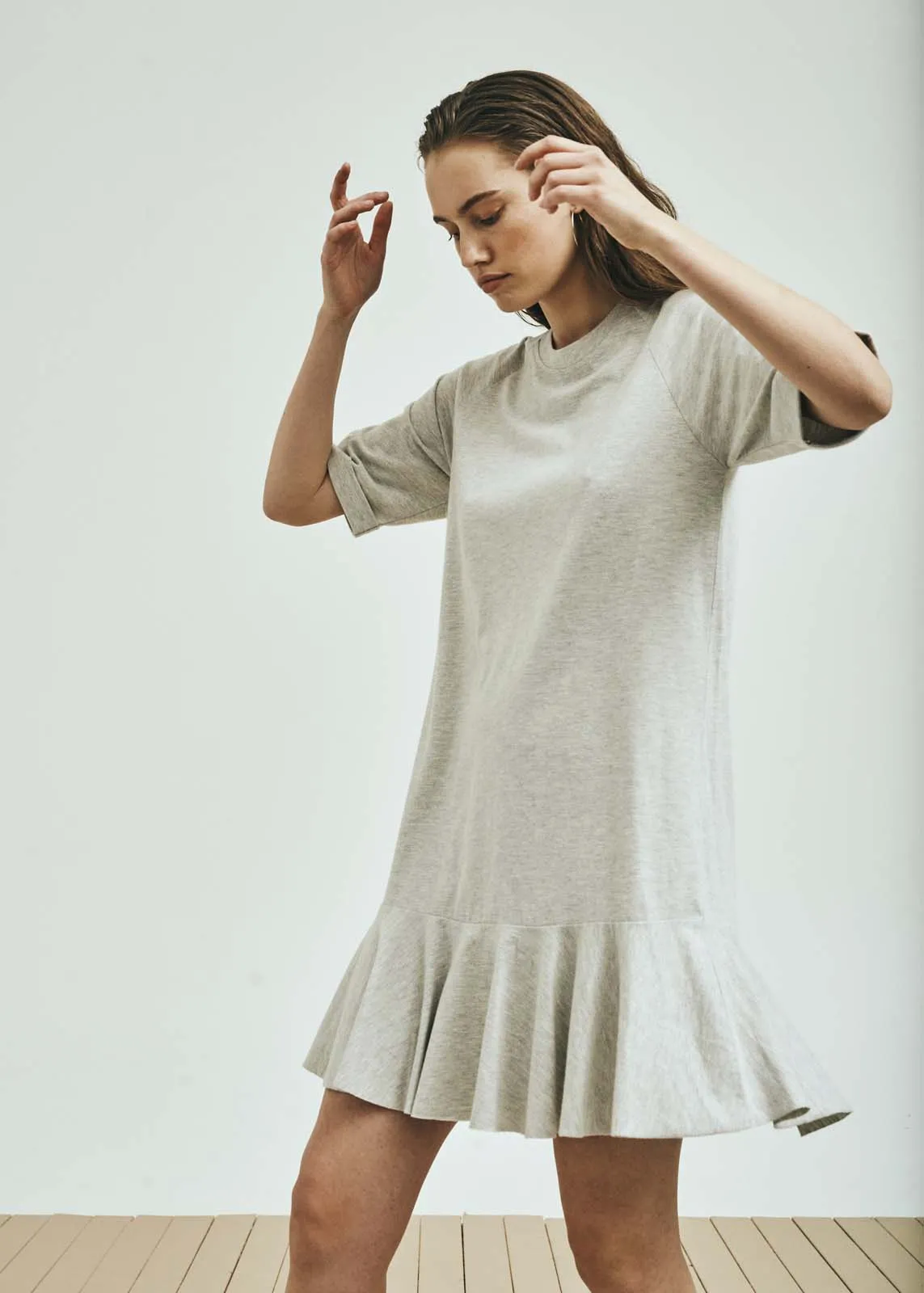 Payton Dress - Light Grey Melange