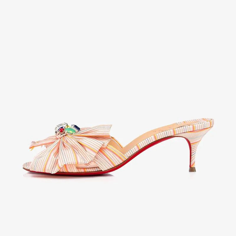 Pink and Orange Striped Sandal