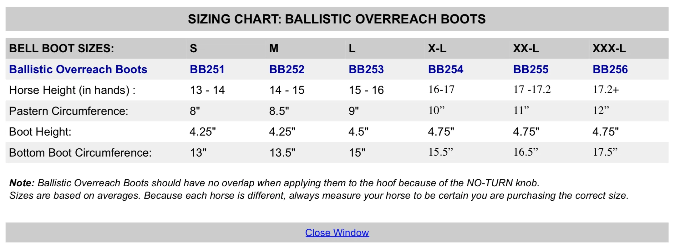 PROFESSIONALS CHOICE BALLISTIC NO TURN BELL BOOTS