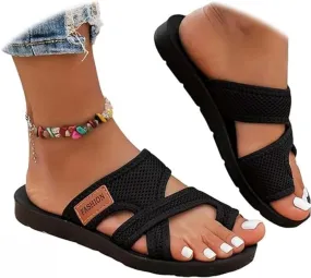 Sandals for Women 2025 Beach,Womens Sandals Comfortable Dressy Breathable Hollow Mesh Slide Sandals with Arch Support