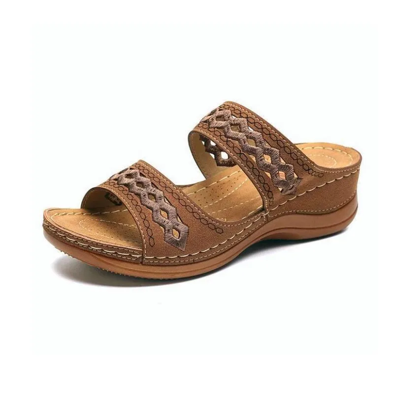 Sandals with arch support women's Wedge Comfortable platform Slippers