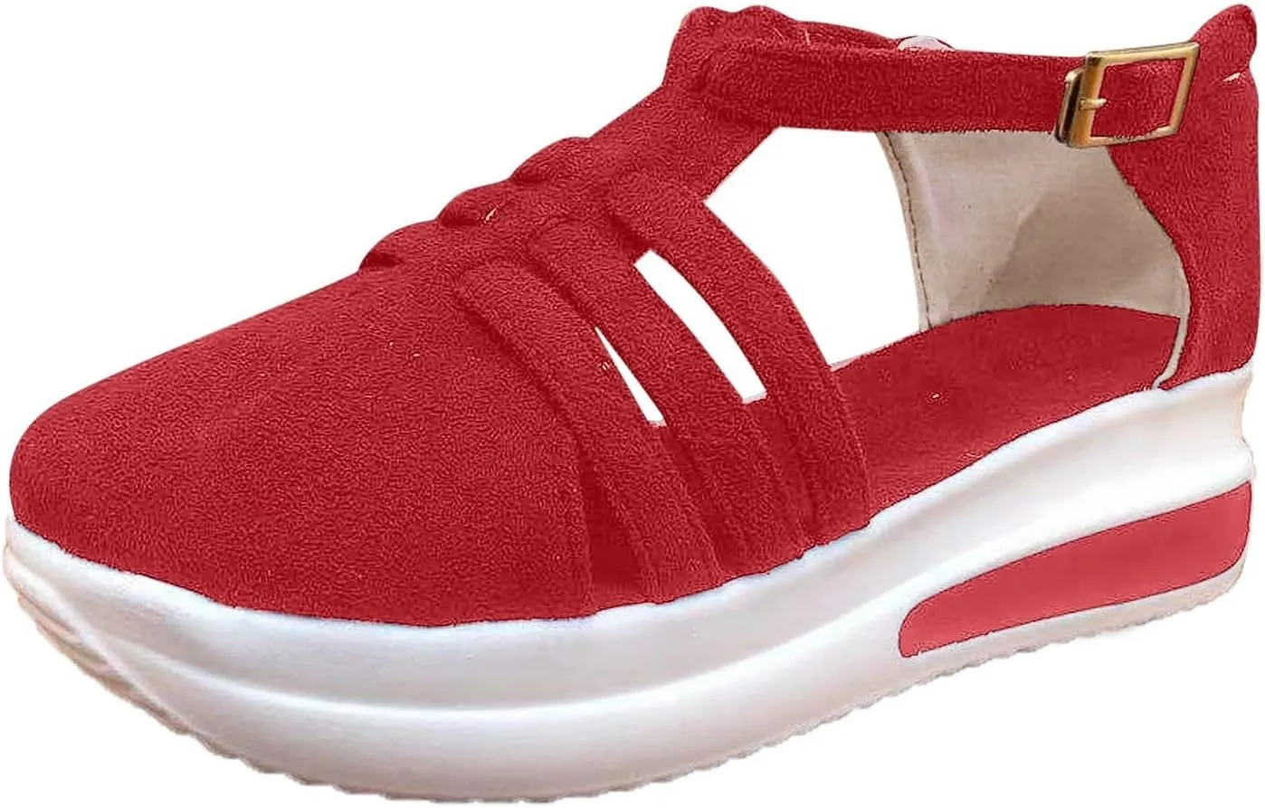 Sandals Women Fashion, Sandals Women Wedge Casual Breathable Flat Slippers Open Toe Outdoor Beach Sandals