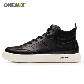 Skateboarding shoes light cool sneakers soft micro fiber leather upper elastic outsole men shoes