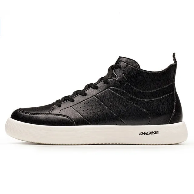Skateboarding shoes light cool sneakers soft micro fiber leather upper elastic outsole men shoes