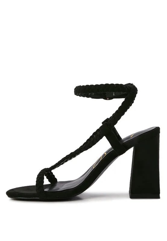 SMOOSH BRAIDED BLOCK HEEL