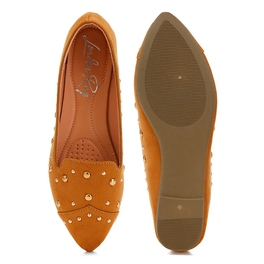 Stud Emebllished Ballet Flats
