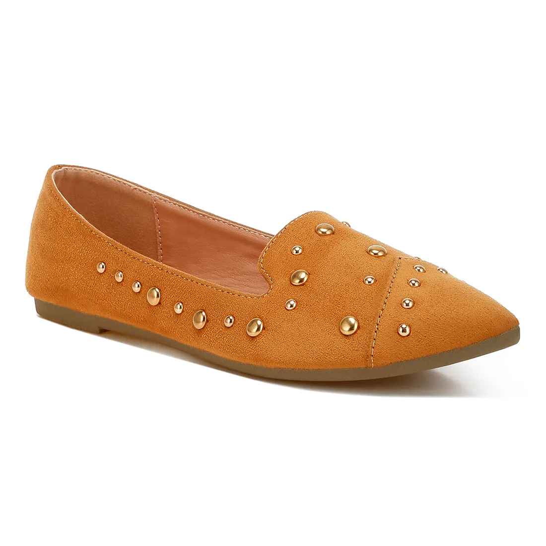 Stud Emebllished Ballet Flats