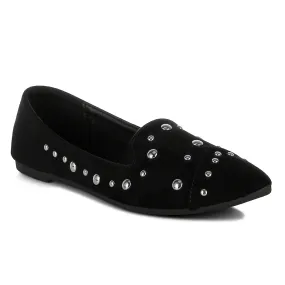 Stud Emebllished Ballet Flats