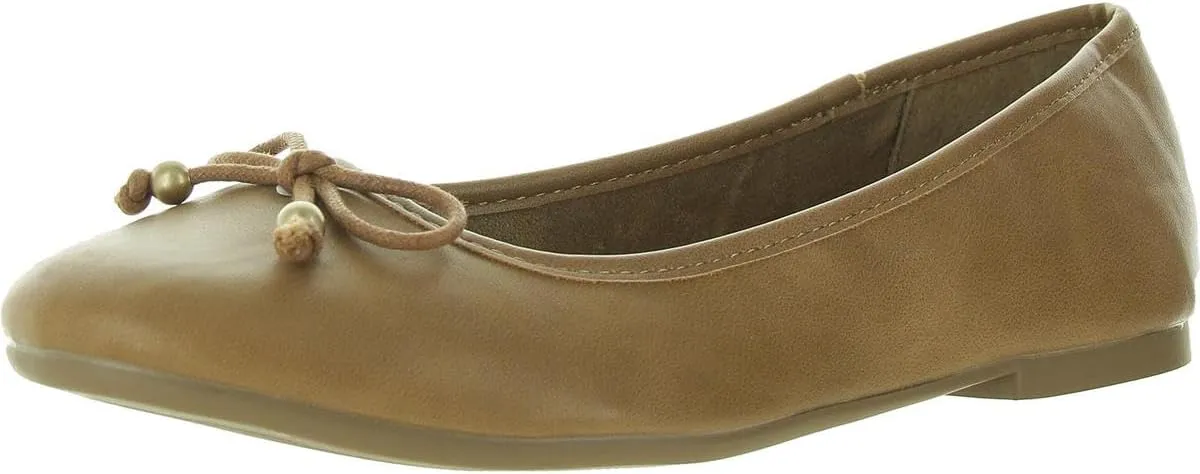 Style & Co. Womens Monaee Faux Leather Slip On Ballet Flats