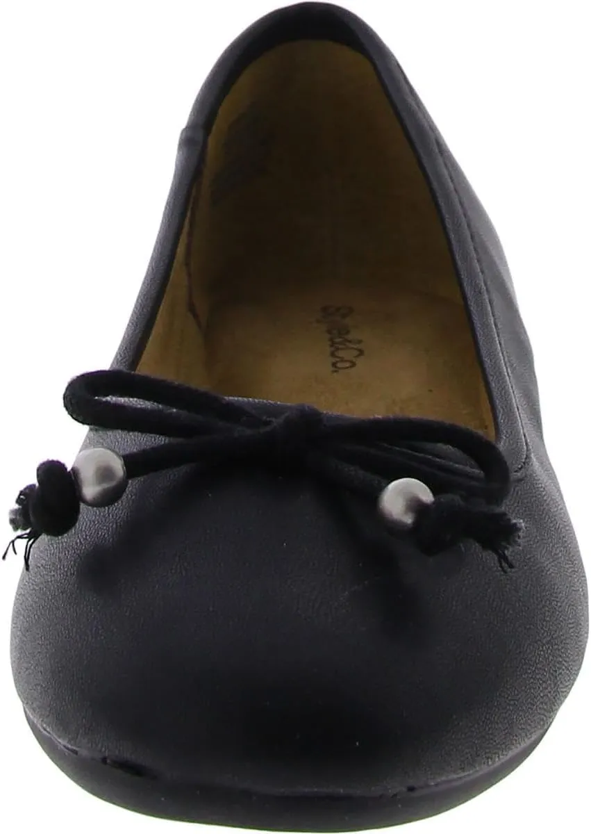 Style & Co. Womens Monaee Faux Leather Slip On Ballet Flats
