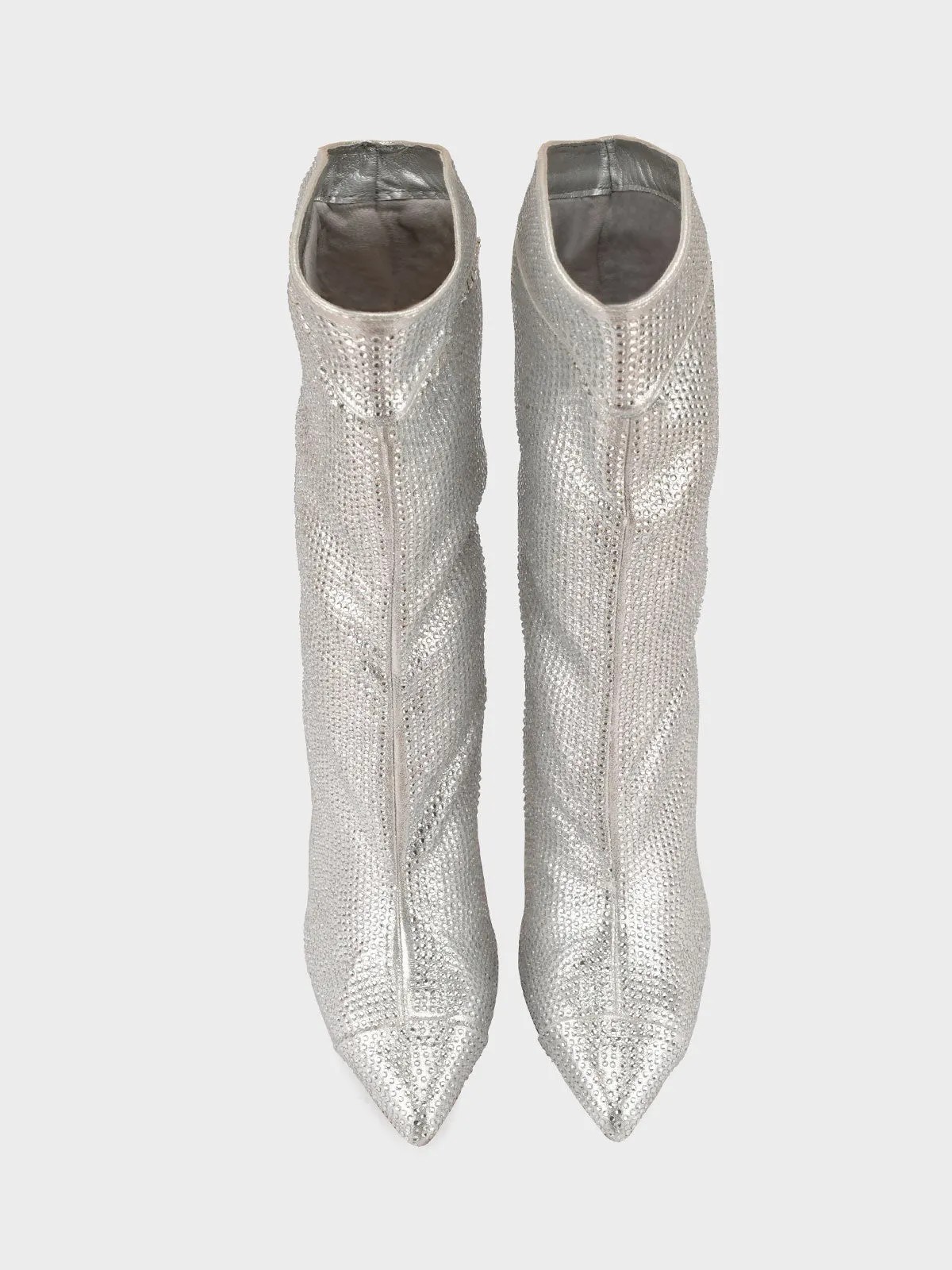 Women "GIANNI" Pointed Toe Fringe Long Boots